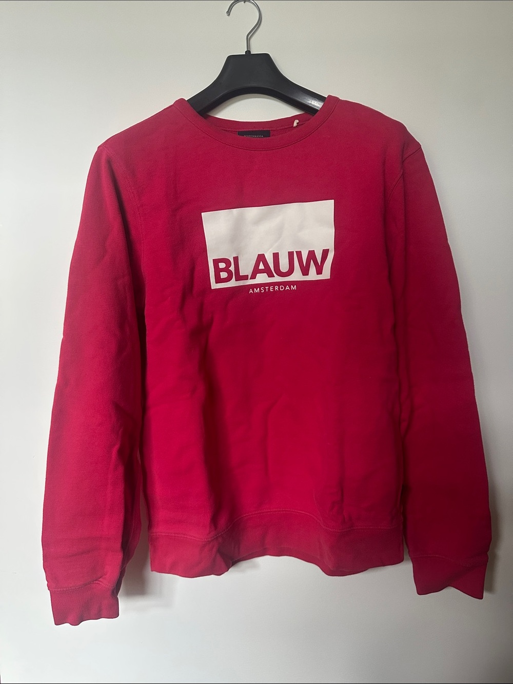 Pauw Amsterdam Red Logo Crewneck Sweatshirt